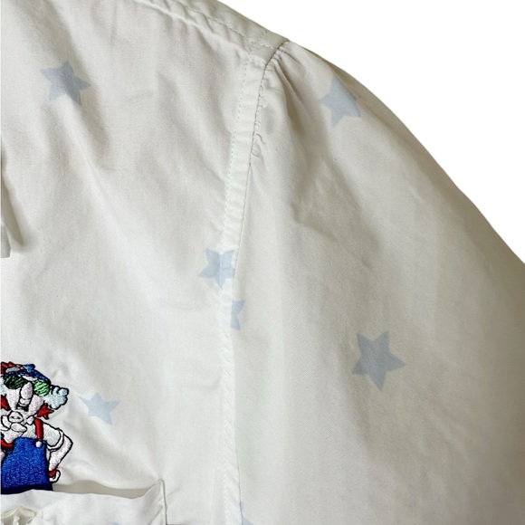 Vintage Hallmark Maxine & Floyd Button Up Shirt Size 24W Star Print Embroidered - Picture 5 of 12